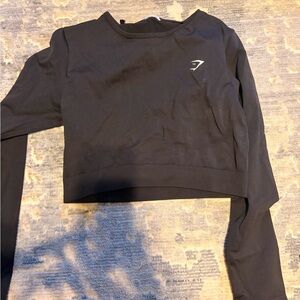 Gymshark Black Long Sleeve Crop Top